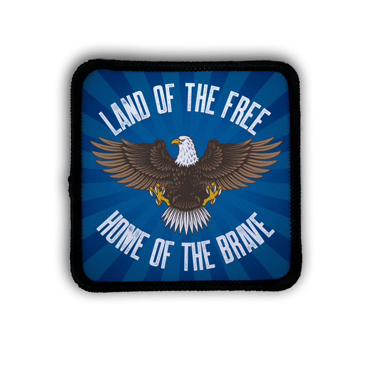 "Land of the Free" Square Iron-On Patch