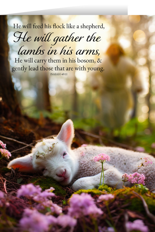 Springtime Sheep Scripture Greeting Cards