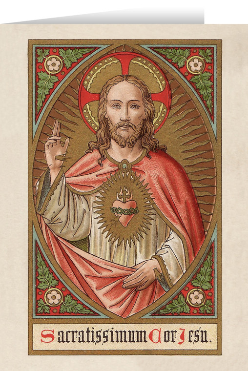 Antique Belgian Sacred Heart Greeting Cards