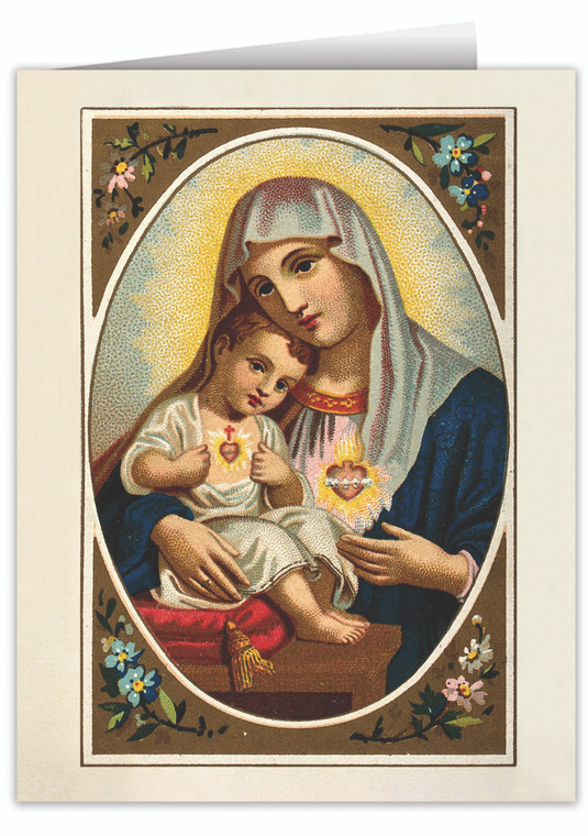Sacred and Immaculate Hearts Note Card