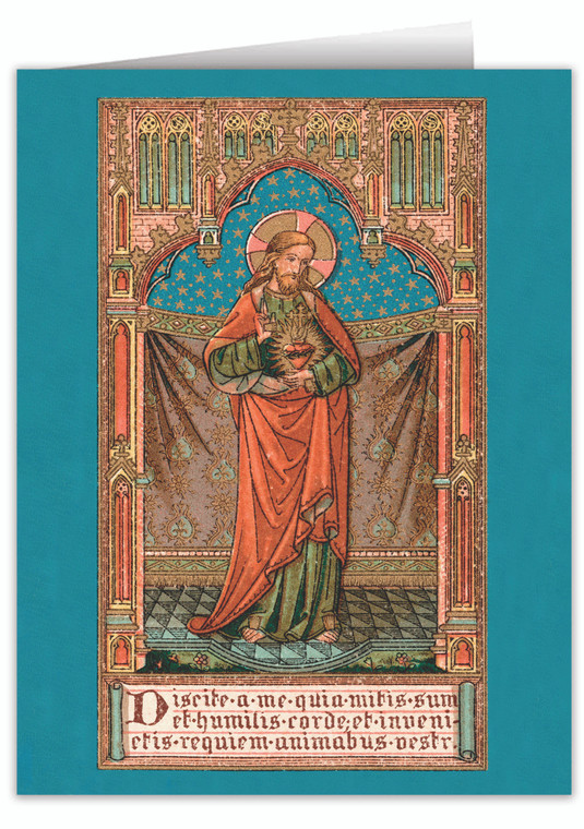Illuminated Manuscript Sacred Heart Note Card