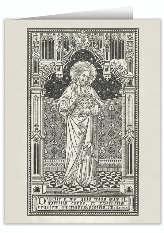 Illustrated Sacred Heart Heart Note Card