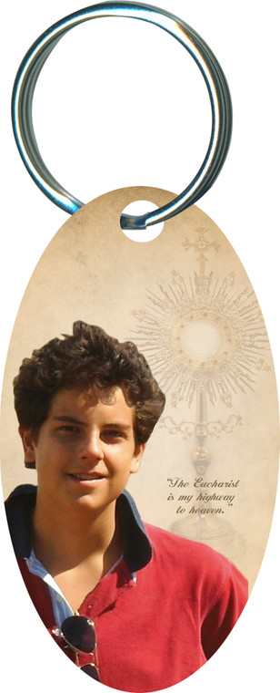 St. Carlo Acutis Oval Keychain