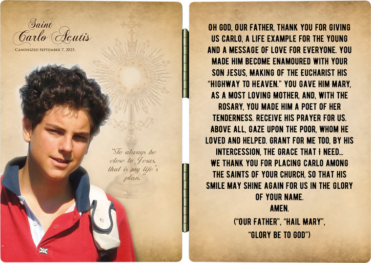 Saint Carlo Acutis Diptych - with Canonization Date