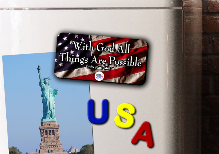 With God All Things are Possible Magnet Long