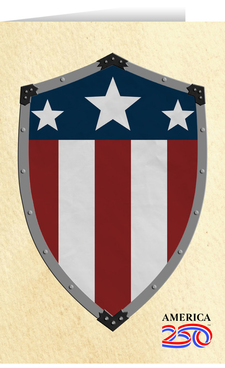 American Flag Shield Greeting Card