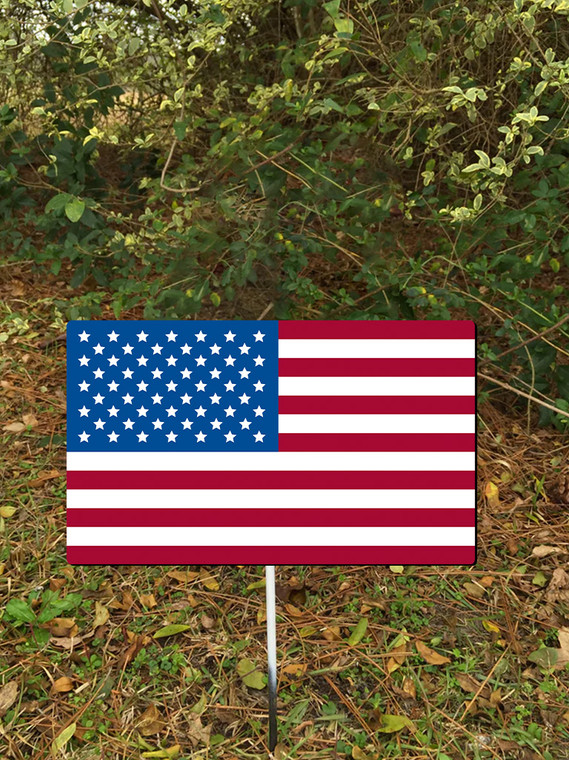 American Flag Yard Stake