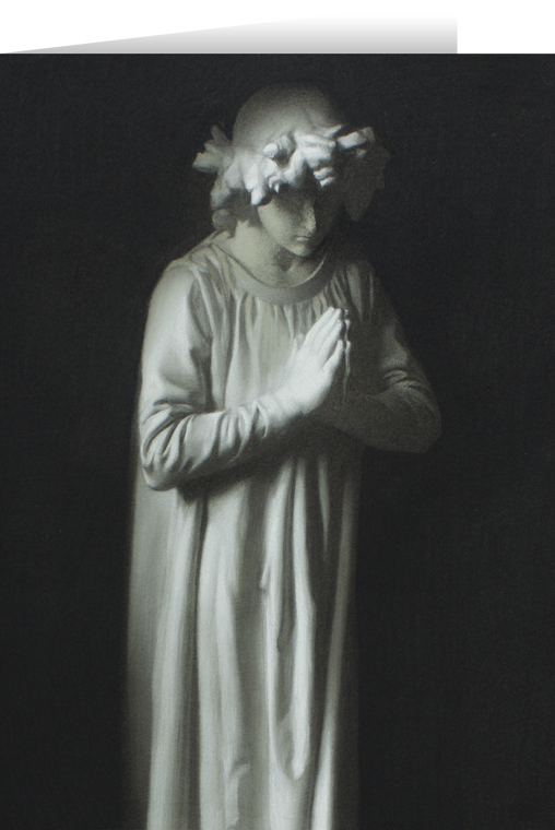 Angel Drawing by Phillip Bowles Greeting Card