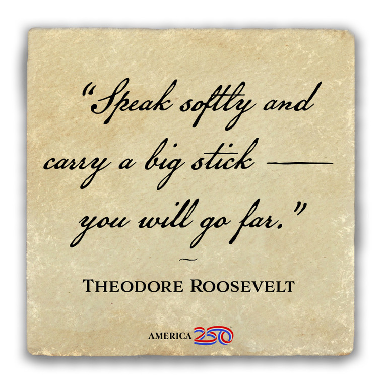 "Speak Softly" Tumbled Stone Coaster