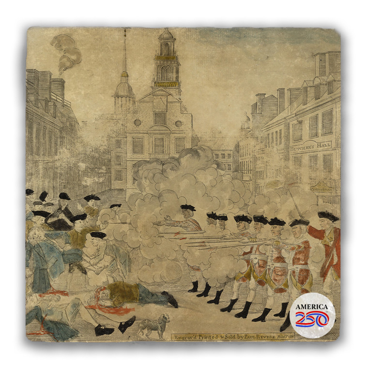 The Bloody Massacre Tumbled Stone Coaster