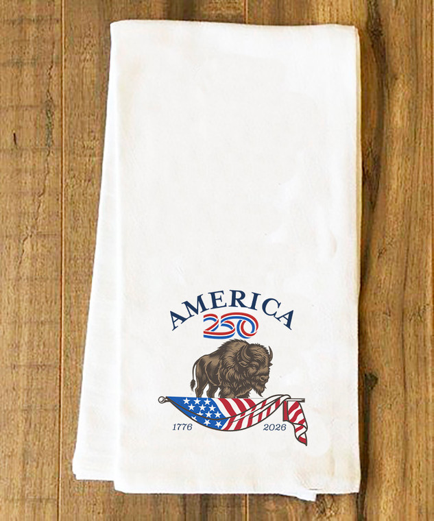America250™ Buffalo Tea Towel