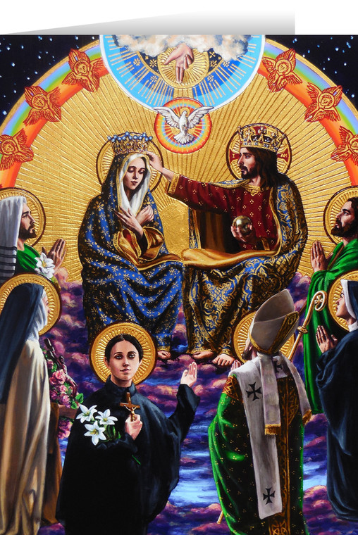 Theophilia The Coronation of the Virgin with Saints Greeting Card