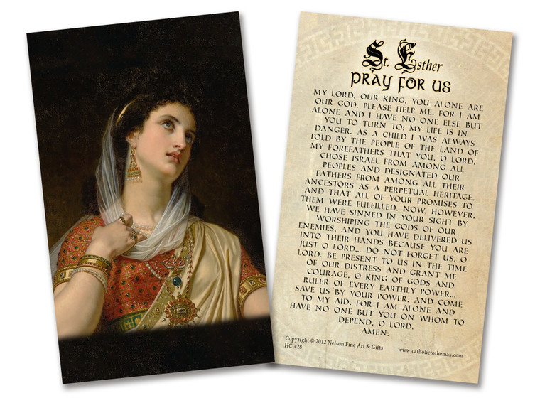 St. Esther Holy Card