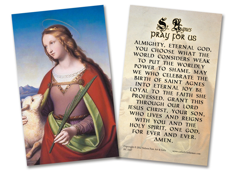 St. Agnes Holy Card