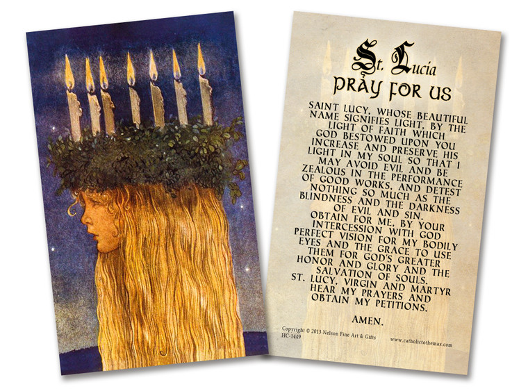 St. Lucia Holy Card