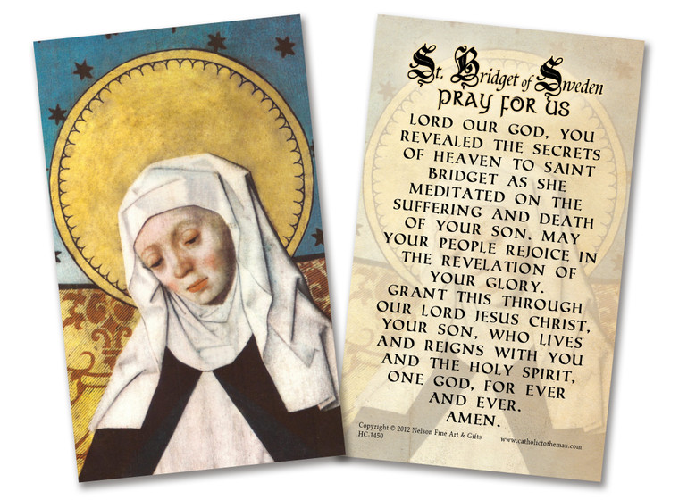 St. Bridget of Sweden Holy Card
