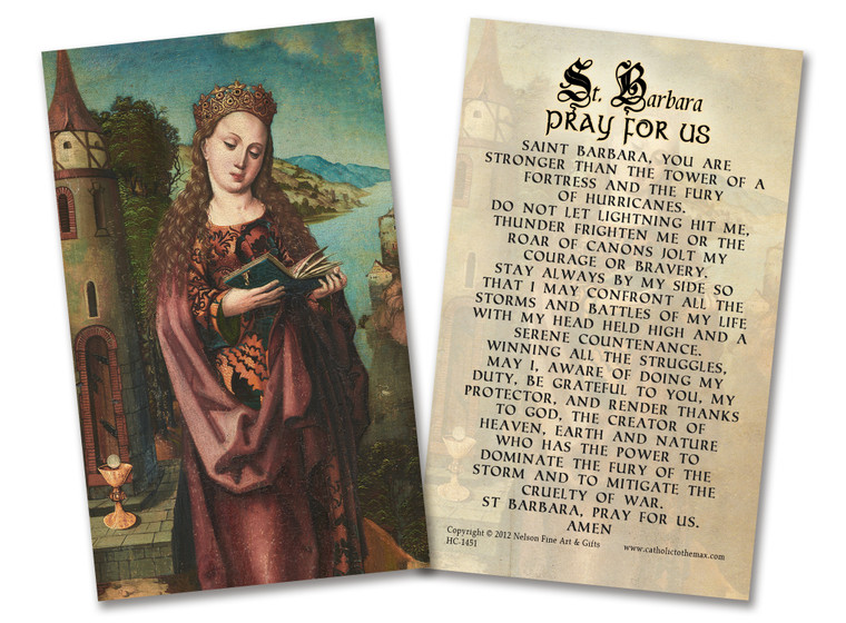 St. Barbara Holy Card