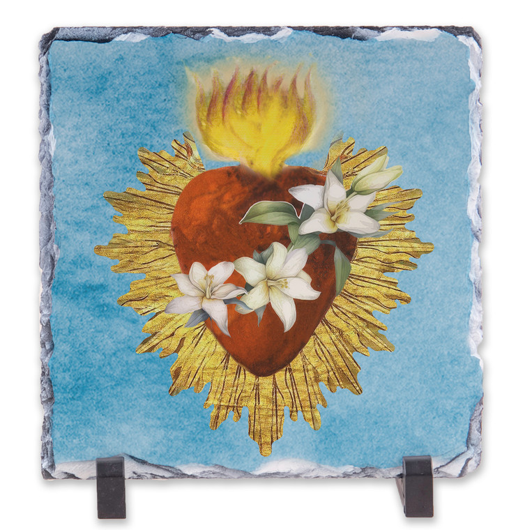 Chaste Heart of St. Joseph Square Slate Tile