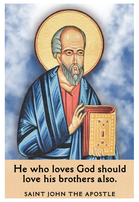 Windows to Paradise - St. John the Apostle Aluminum Print