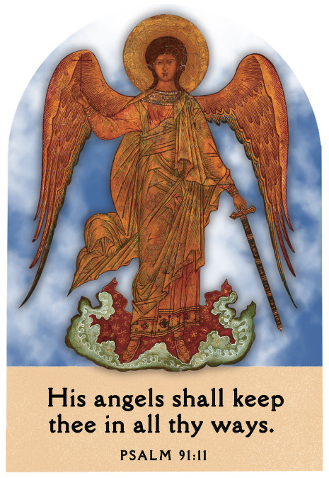 Windows to Paradise - Psalm 91:11 Arched Aluminum Print