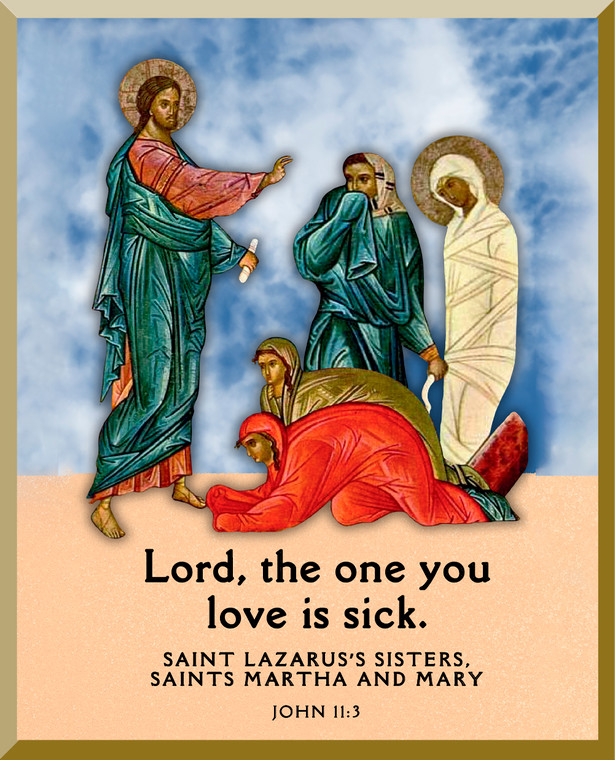 Windows to Paradise - St. Lazarus and His Sisters Wall Plaque