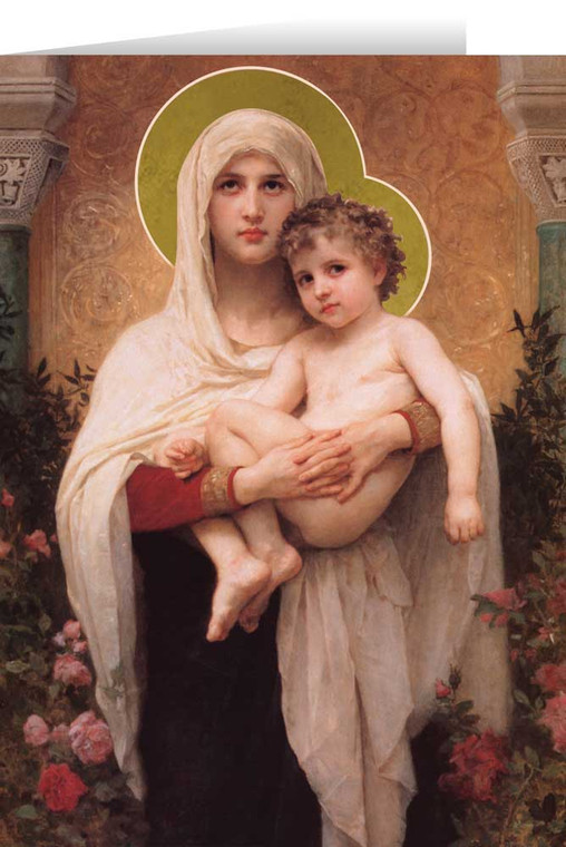 Madonna of the Roses Greeting Card