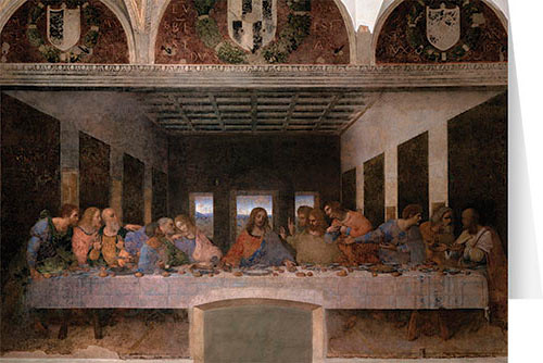 Last Supper by Da Vinci Greeting Card