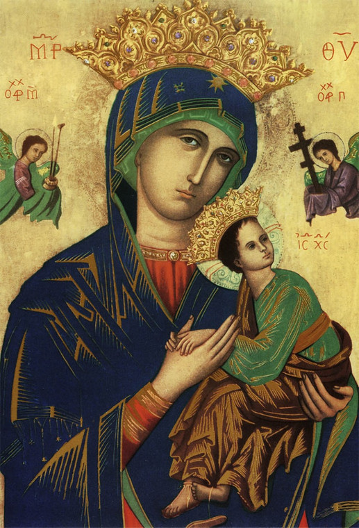 Mother of Perpetual Help Indoor Outdoor Aluminum Print