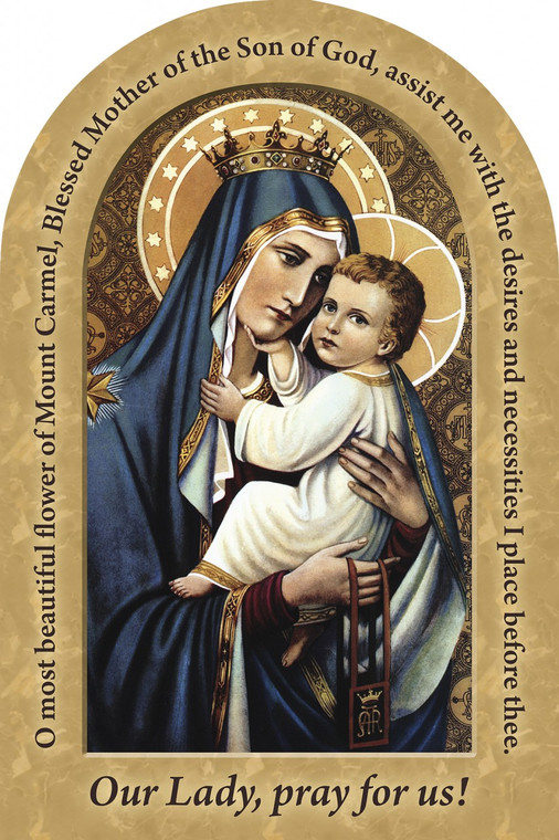 Our Lady of Mt. Carmel Prayer Arched Magnet