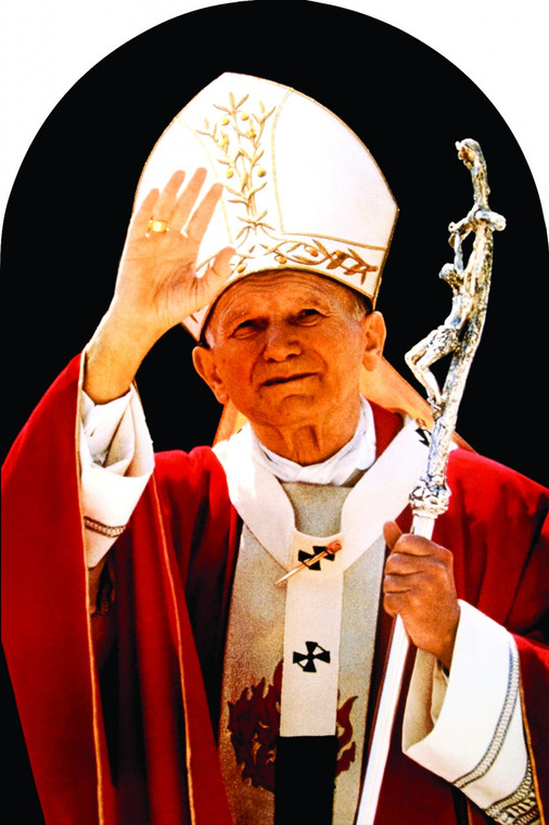 St. John Paul II Waving Arched Magnet