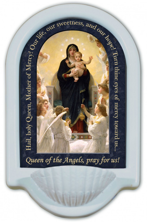 Queen of the Angels Prayer Holy Water Font