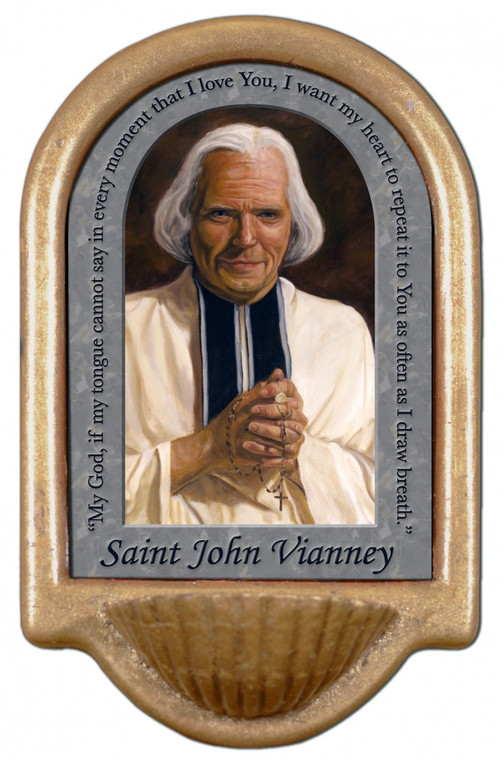 St. John Vianney Prayer Holy Water Font