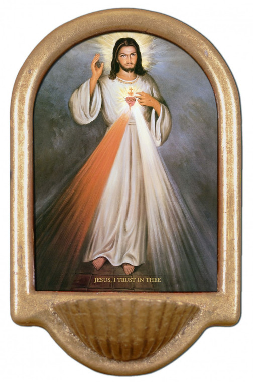 Divine Mercy Full Holy Water Font