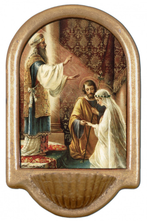 Wedding of Joseph & Mary Holy Water Font