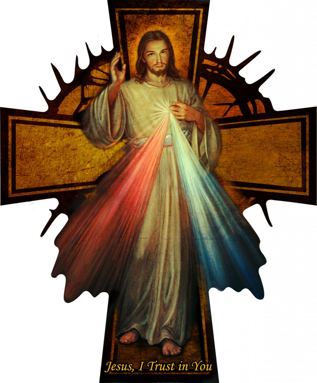 Divine Mercy Wall Plaque Cross