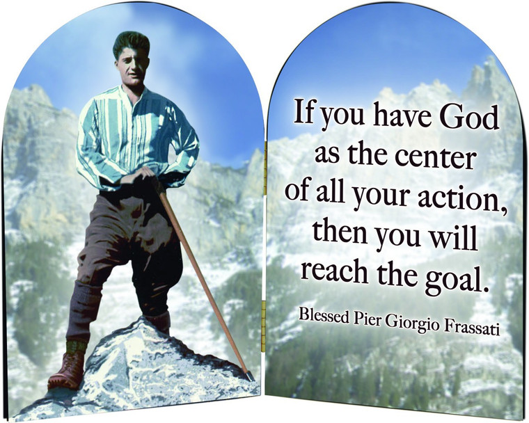 Bl. Pier Giorgio Frassati Arched Diptych