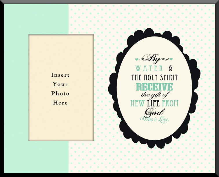 Gift of New Life Baptism Picture Wall Plaque