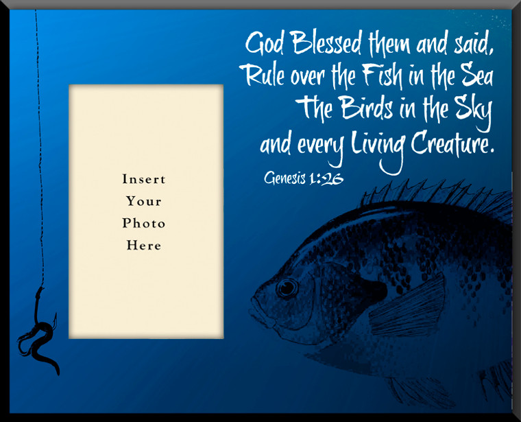 Fishing 'Genesis 1:26' Photo Frame