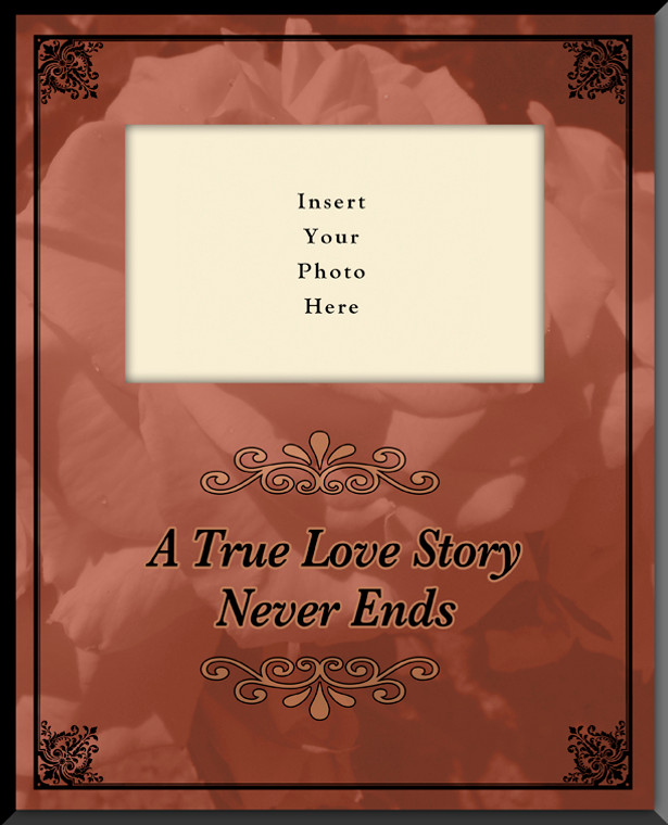 True Love Story Vertical Picture Frame (Insert Your Photo)