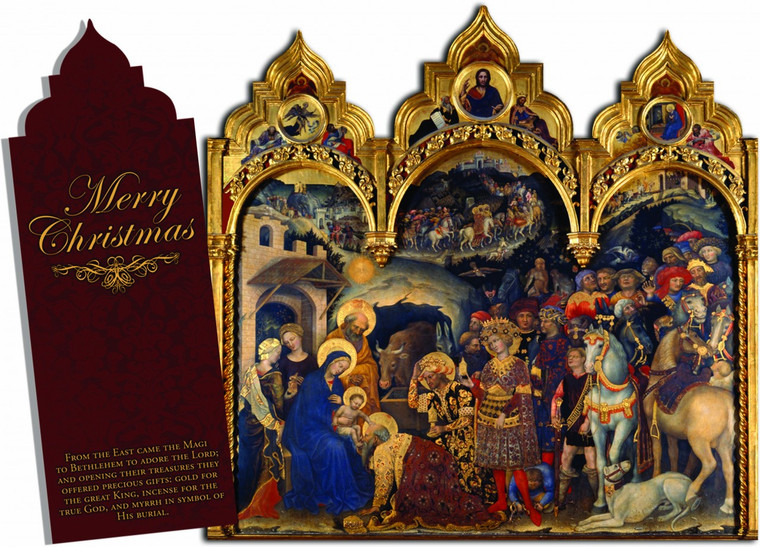 Merry Christmas' Tri-fold Christmas Cards (Set of 12)