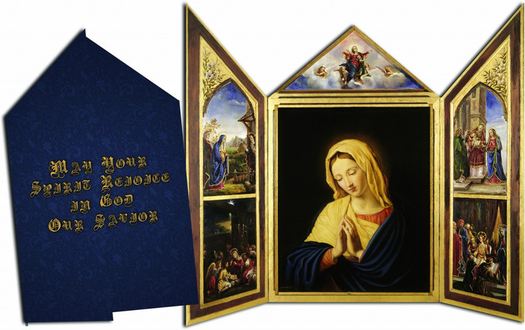 May Your Spirit Rejoice in God Our Savior Tri-fold Christmas Cards