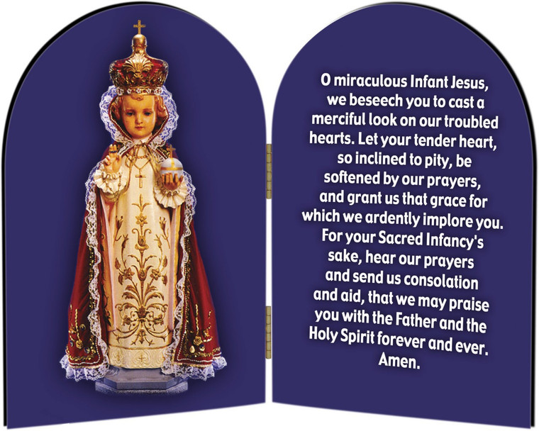 Infant of Prague Arched Diptych