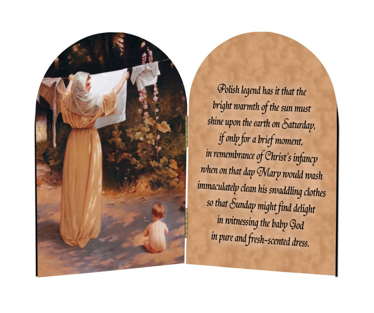 Polish Madonna Arched Diptych