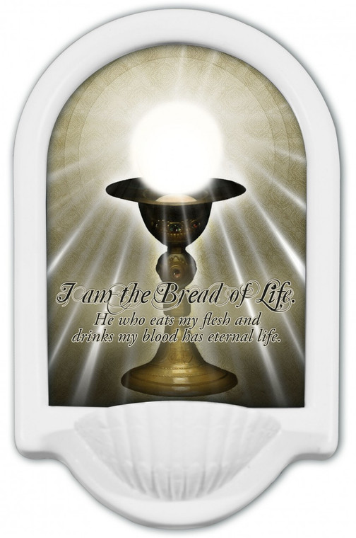 I am the Bread of Life Holy Water Font
