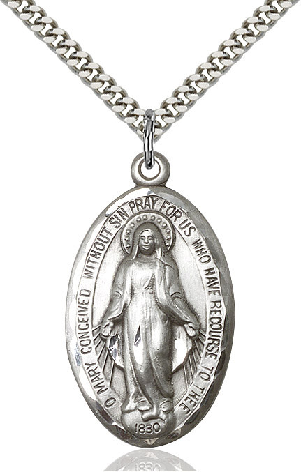Sterling Silver Large Miraculous Medal
