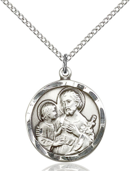 Sterling Silver St. Joseph Medal Round