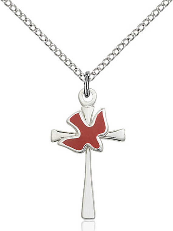 Sterling Silver Holy Spirit Cross Medal