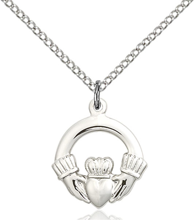 Sterling Silver Claddagh Medal