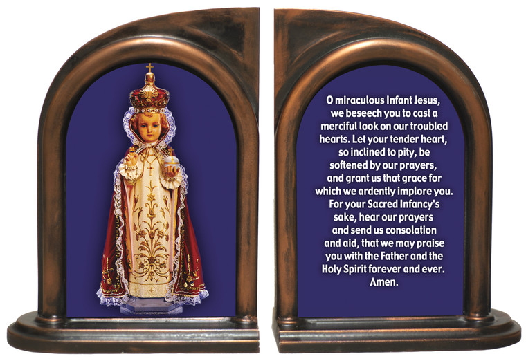 Infant of Prague Bookends