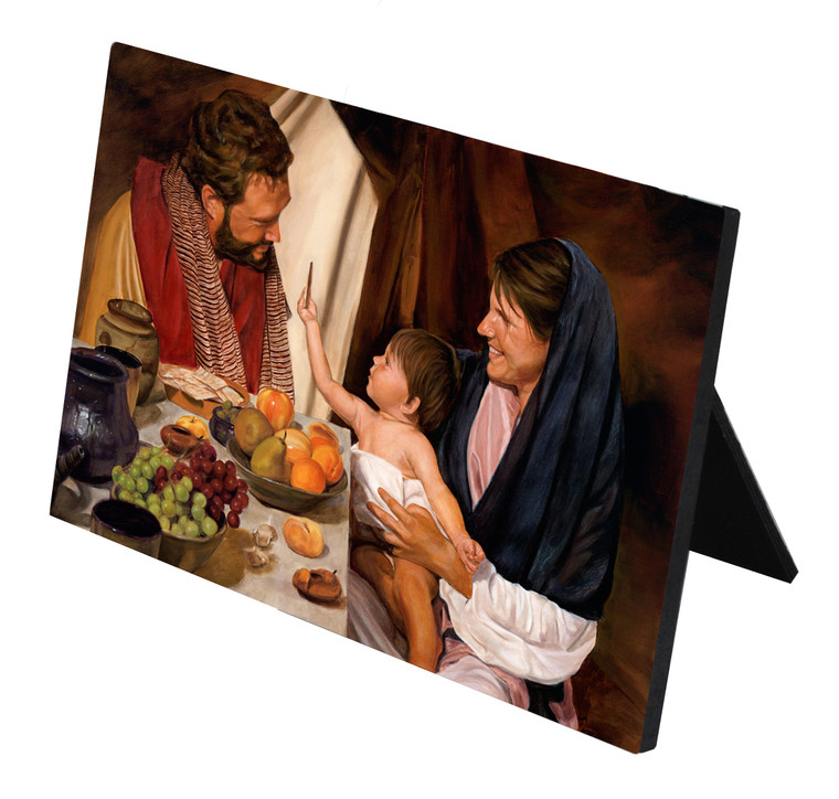 The Holy Family Horizontal Desk Plaque